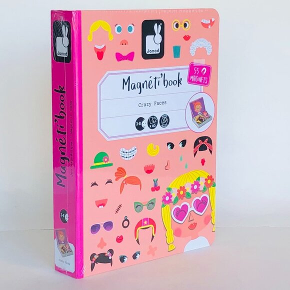 New Sealed Janod Magneti’Book Girl’s Crazy Faces-3-8 Years - Picture 12 of 14